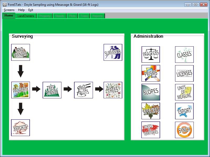 ForeSTats Main Menu