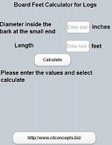 Board Feet for Logs for iPhone, Android